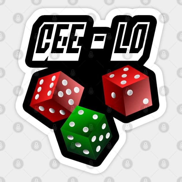 Cee-Lo Dice Game Sticker by geodesyn